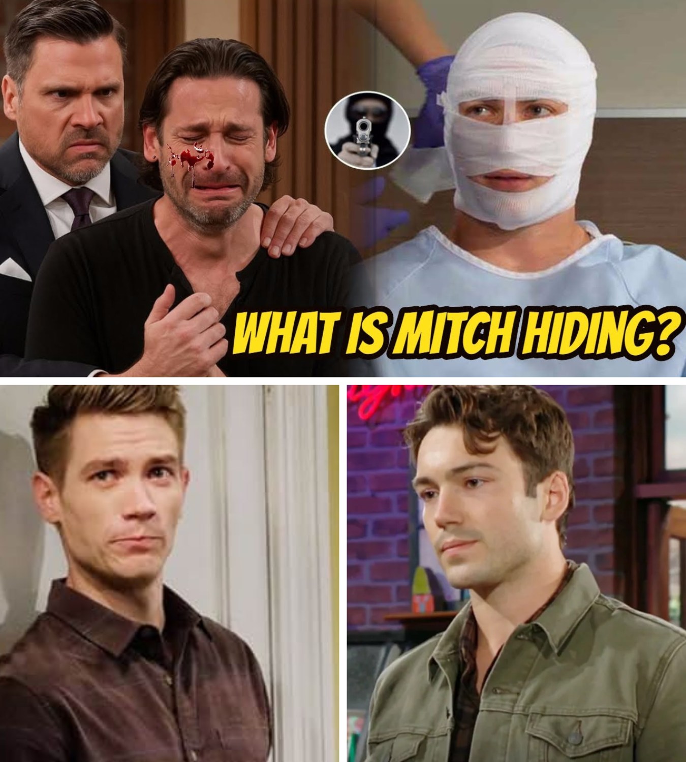 Mitch yelled “RUN NOW” at the assassin who was coming for Noah The Young And The Restless Spoilers